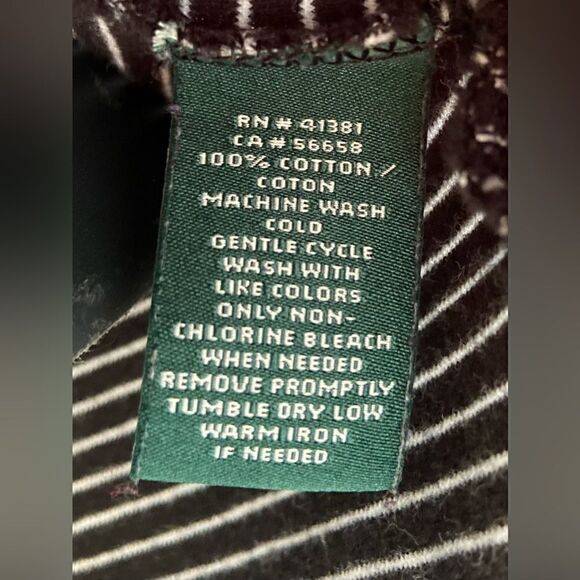 Ralph Lauren Striped Black And White Bell Sleeve Shirt Size Medium - Picture 7 of 8